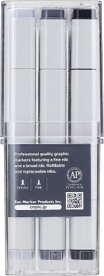 Copic Classic, Alcohol-based Markers, 12pc Set, Neutral Gray (Discontinued model: EAN 4511338002179) - Image 7